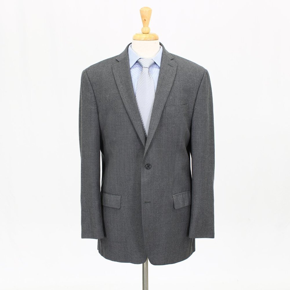 Michael Kors 42L Gray Solid 2-Button Sport Coat Blazer Jacket G057